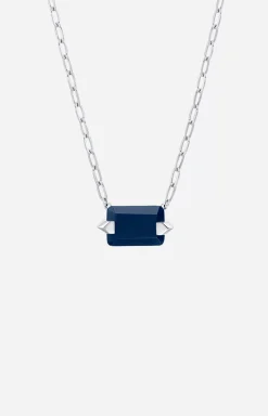 Necklace in Silver/Blue