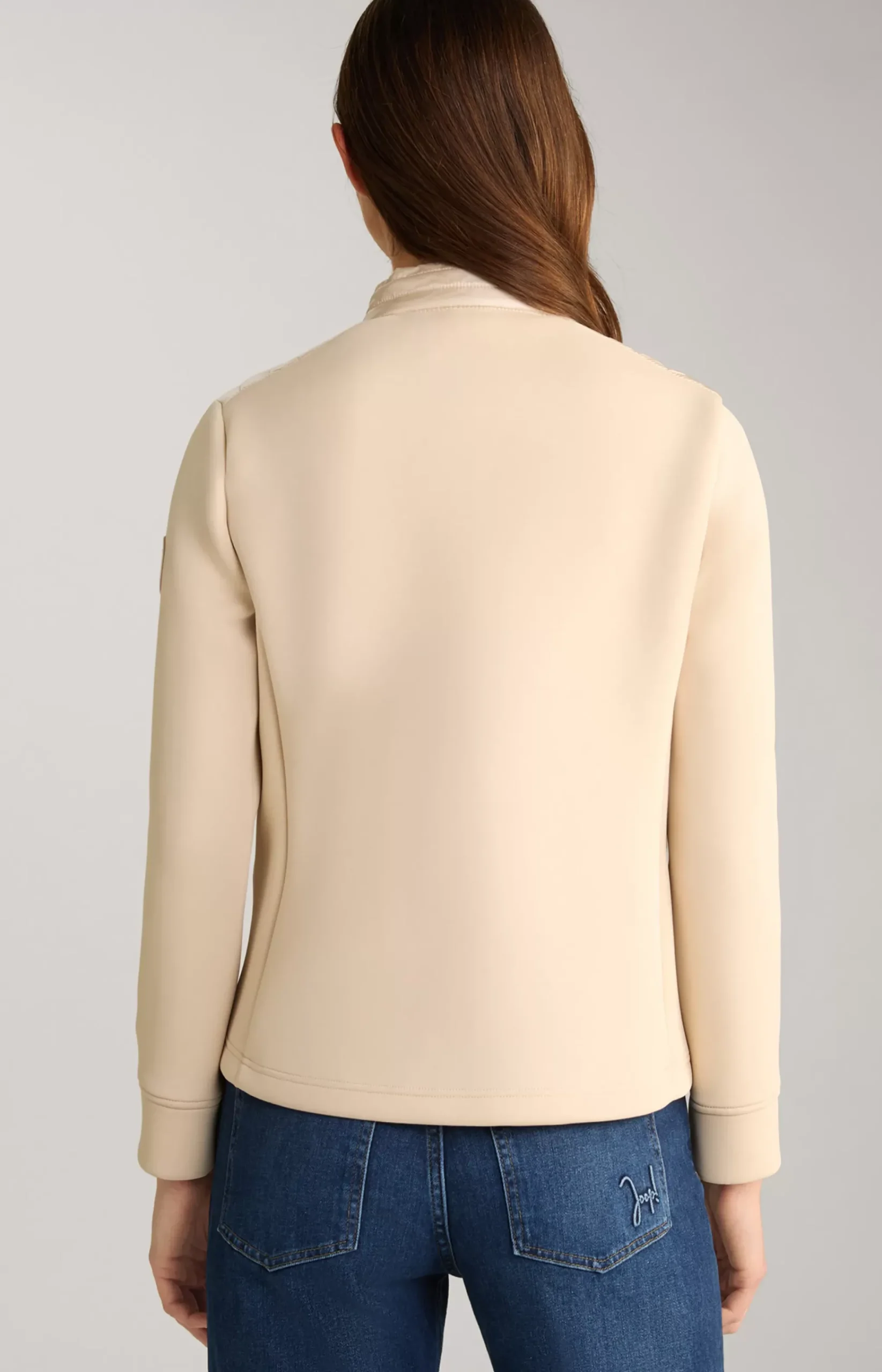 Neoprene Jacket with Quilting in Champagne