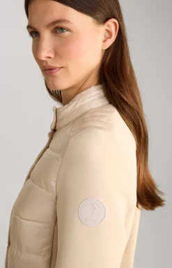 Neoprene Jacket with Quilting in Champagne
