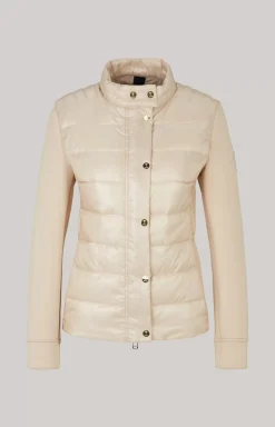 Neoprene Jacket with Quilting in Champagne