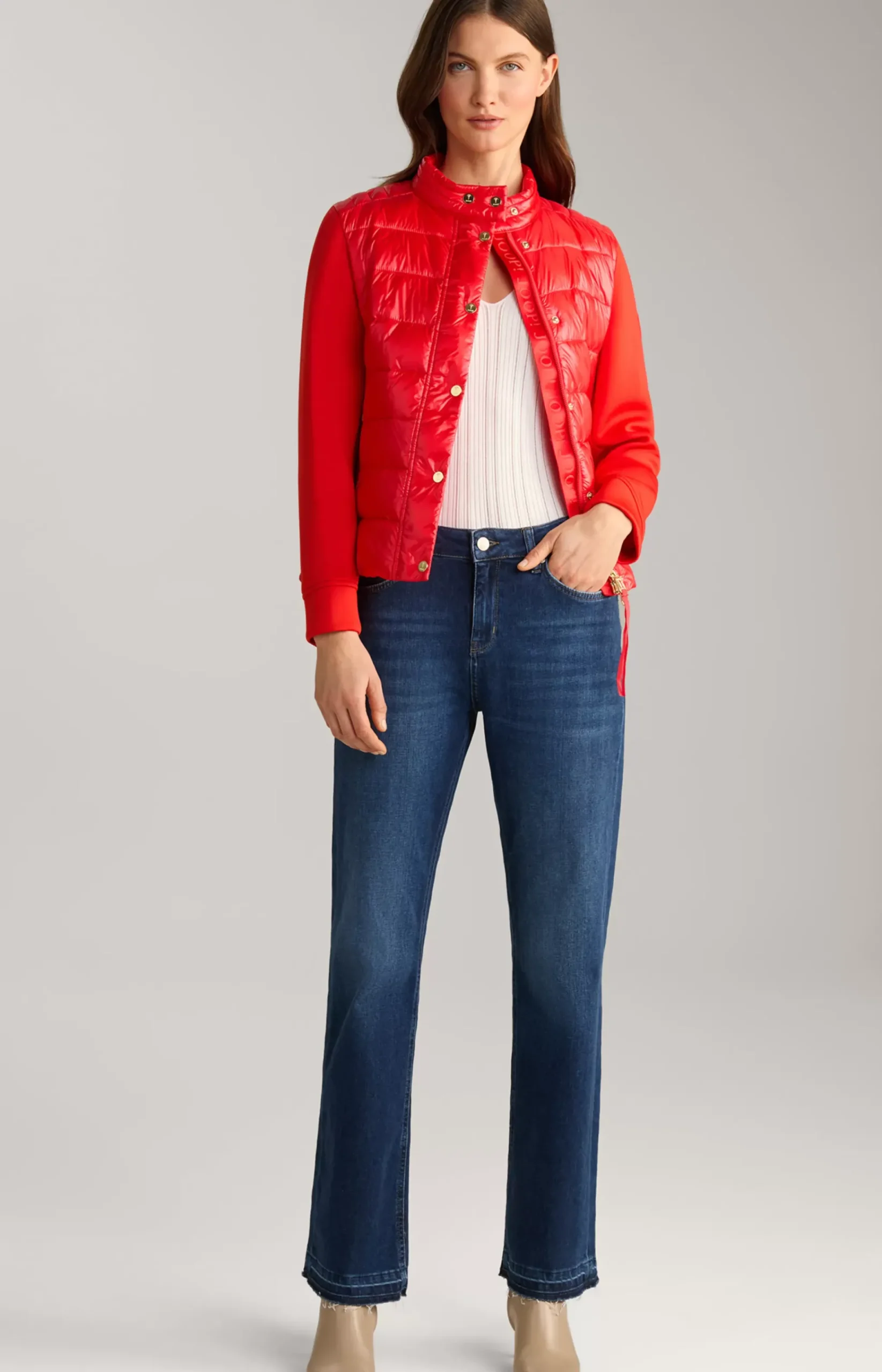 Neoprene Jacket with Quilting in Red