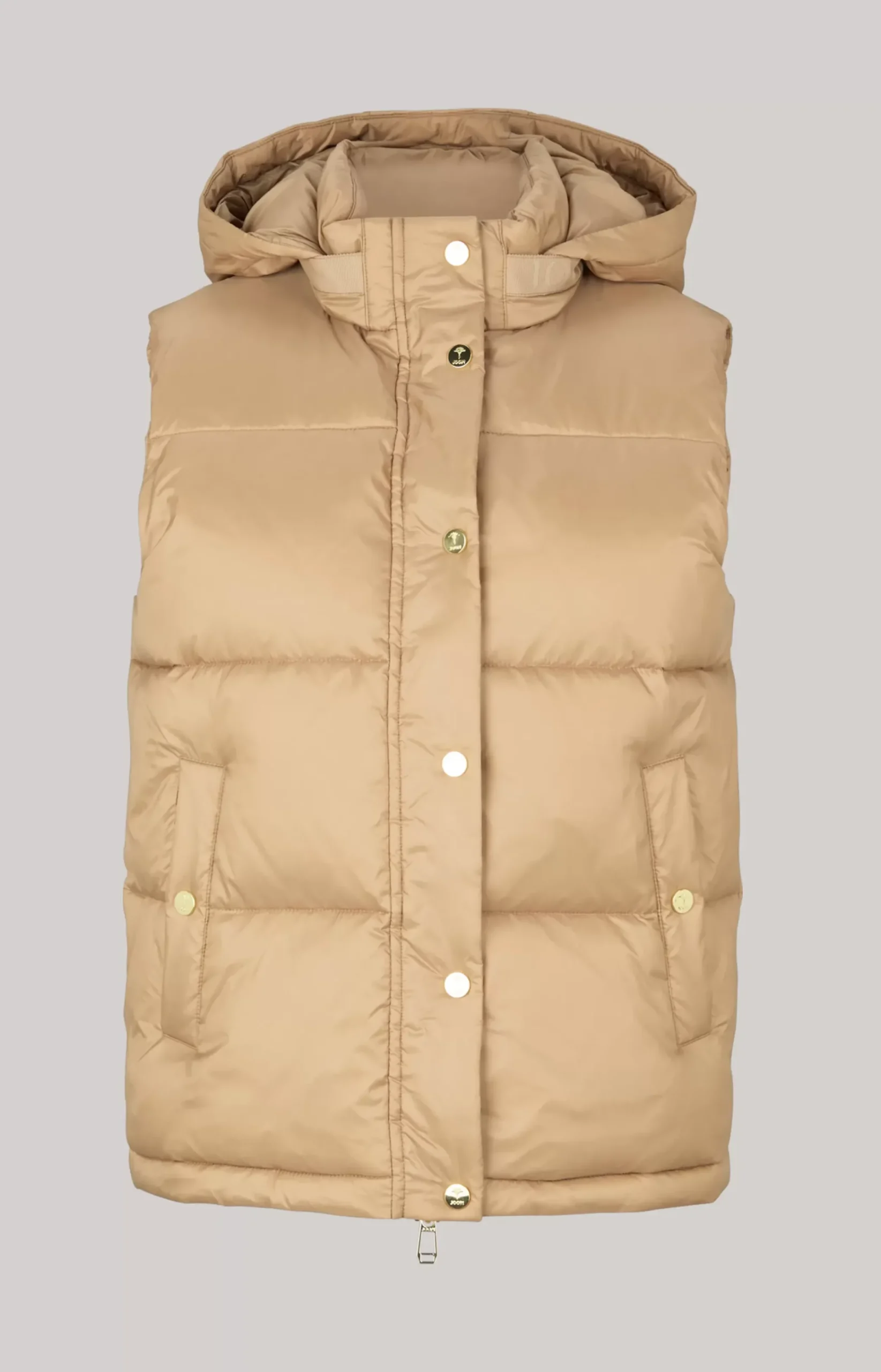 Nylon Quilted Waistcoat in Beige