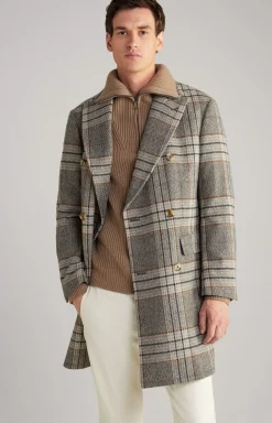 Opoldo coat in a grey pattern