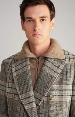 Opoldo coat in a grey pattern