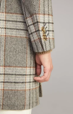 Opoldo coat in a grey pattern