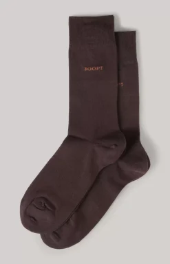 2-pack finest organic cotton socks in Dark Brown