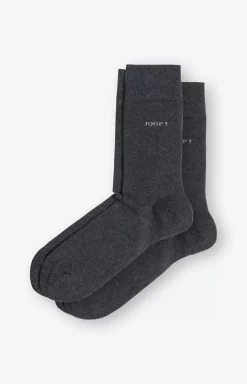 2-pack finest organic cotton socks in dark grey