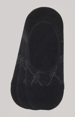 3-pack IN-SHOE socks with cornflower pattern in Black