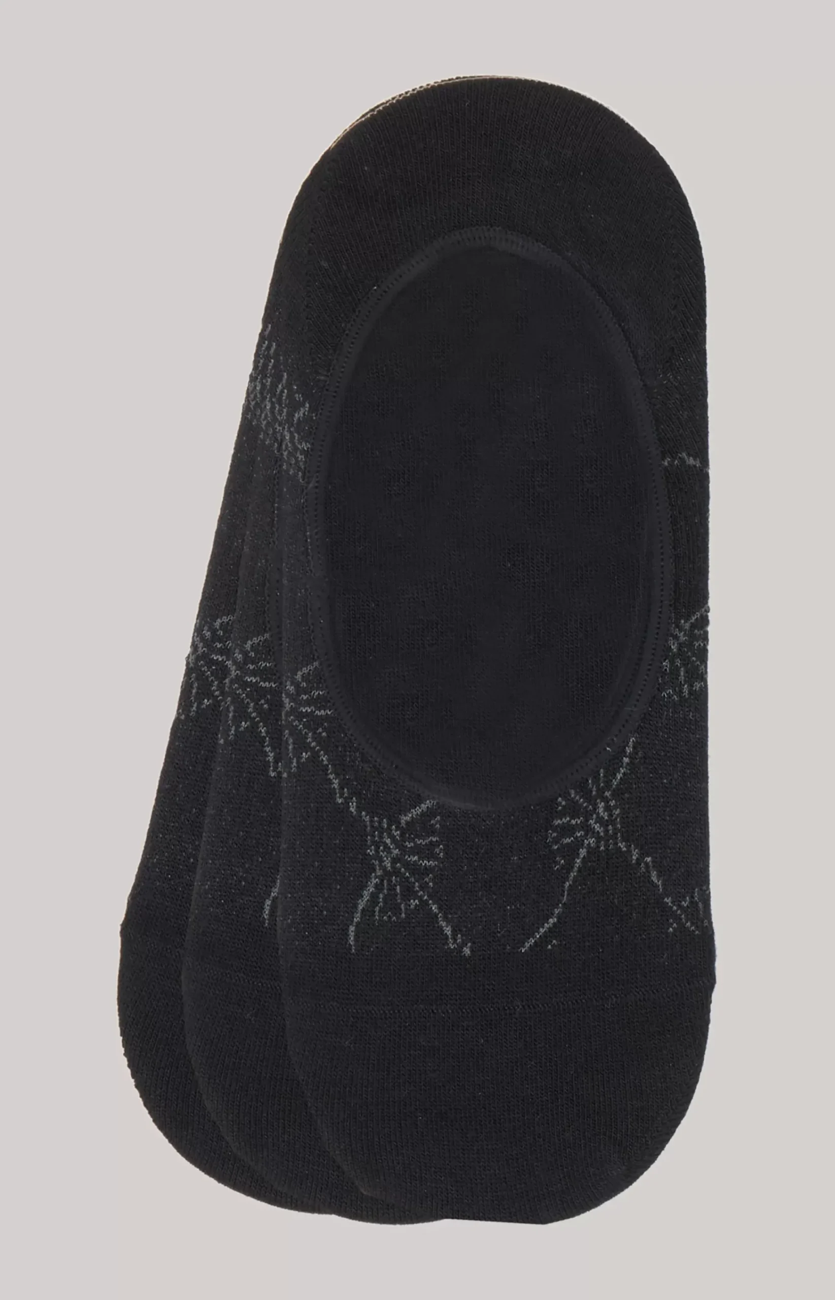 3-pack IN-SHOE socks with cornflower pattern in Black