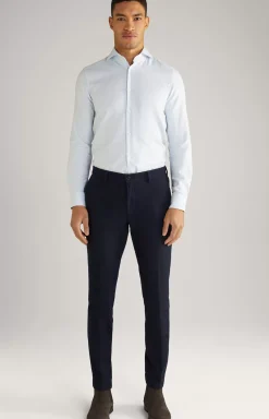 Pai Cotton Shirt in a White/Light Blue Pattern