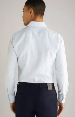 Pai Cotton Shirt in a White/Light Blue Pattern