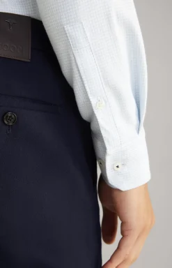 Pai Cotton Shirt in a White/Light Blue Pattern