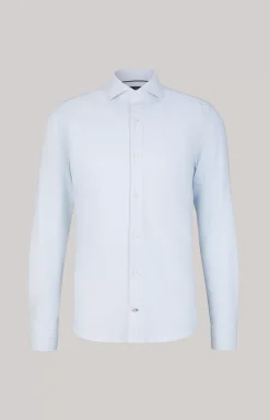 Pai Cotton Shirt in a White/Light Blue Pattern