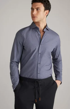 Pai Cotton Shirt in Grey/Blue