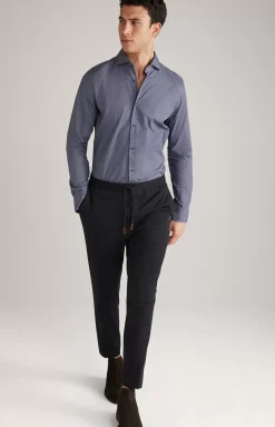 Pai Cotton Shirt in Grey/Blue