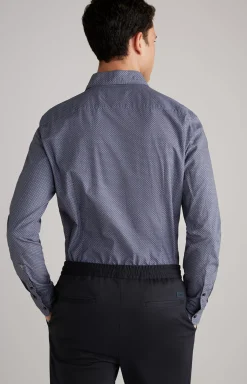 Pai Cotton Shirt in Grey/Blue