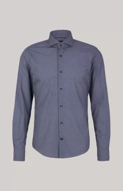 Pai Cotton Shirt in Grey/Blue