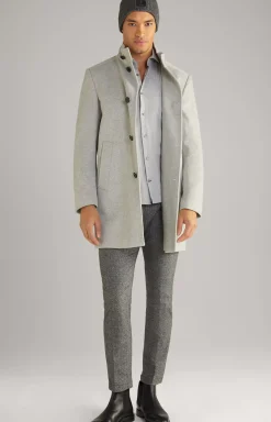 Pai Cotton Shirt in Light Grey Marl