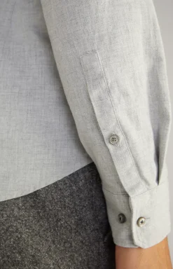 Pai Cotton Shirt in Light Grey Marl