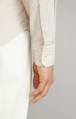 Pai Flannel Shirt in Light Brown Marl