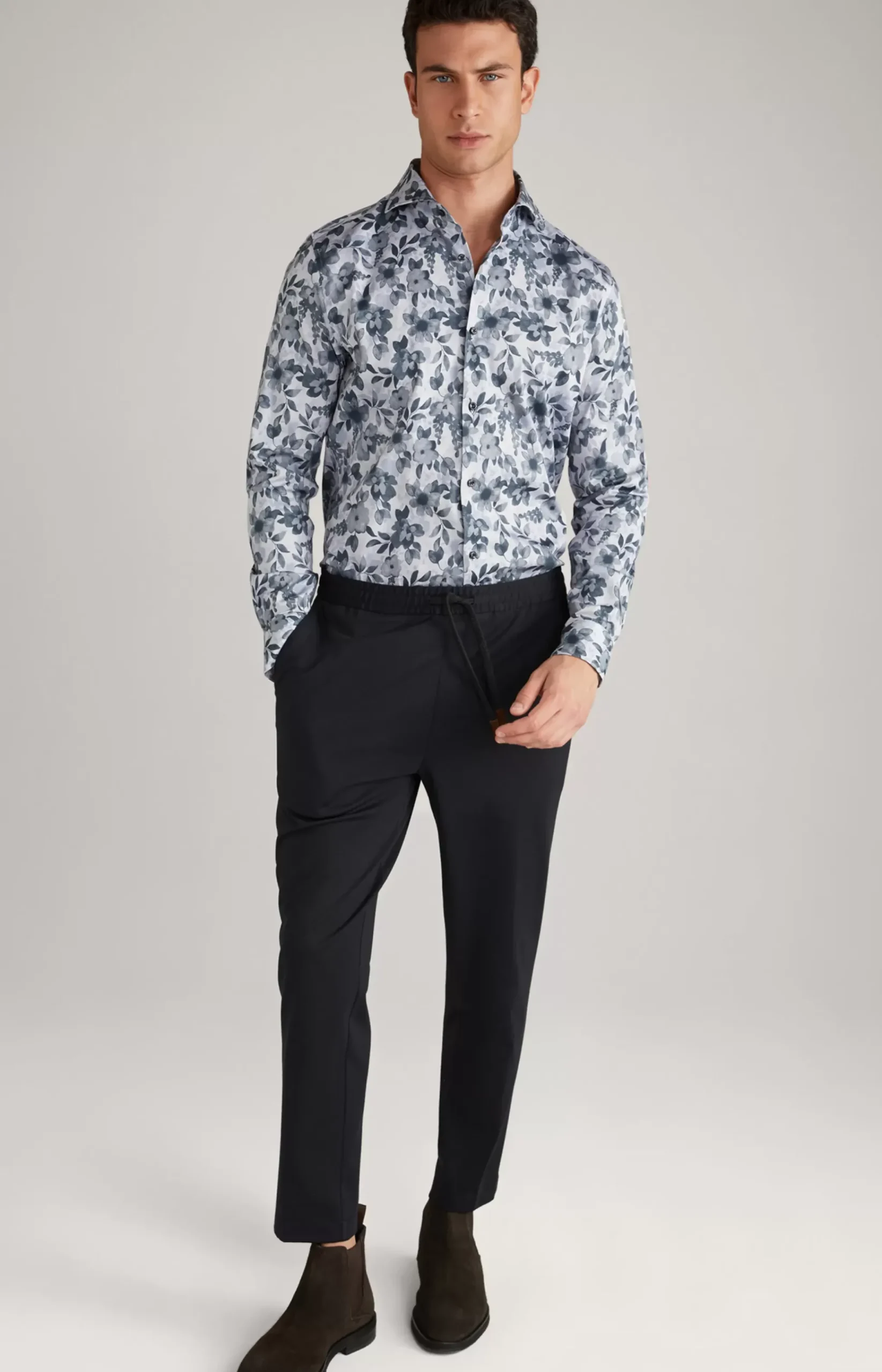 Pai Shirt in Grey/Off-white