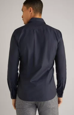 Paiton Cotton Shirt in Dark Blue