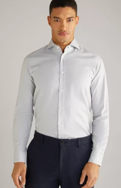 Paiton Cotton Shirt in Light Grey