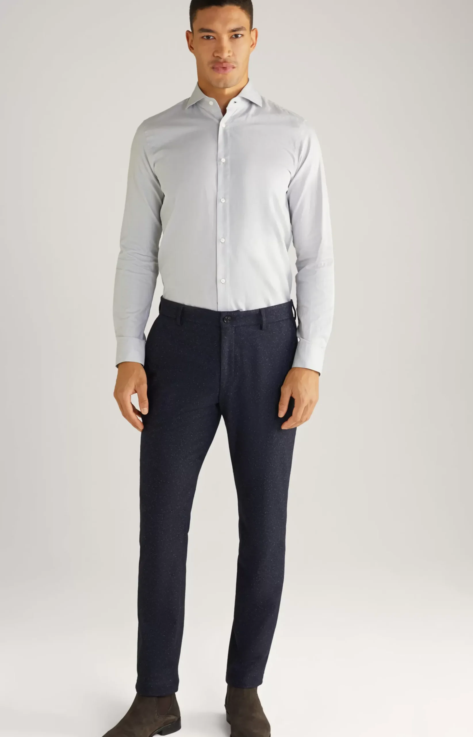 Paiton Cotton Shirt in Light Grey