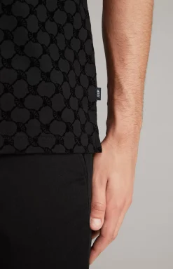 Pancrazio Cornflower Polo Shirt in Black