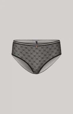 Panty in Light Grey Melange/Black