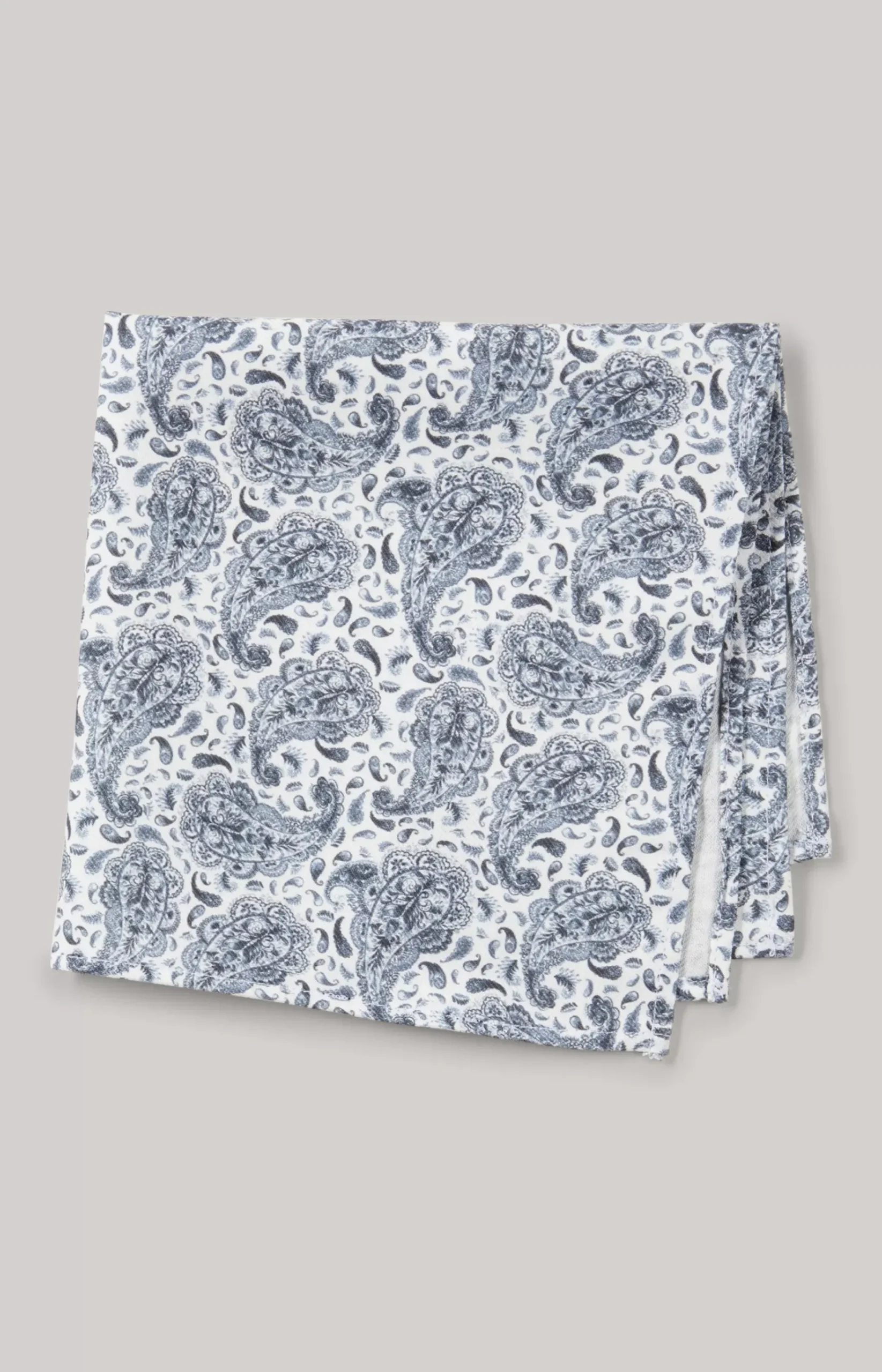 Patterned Pocket Square in Blue/White