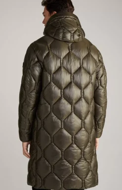 Percy Quilted Coat in Khaki