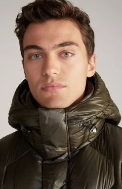Percy Quilted Coat in Khaki