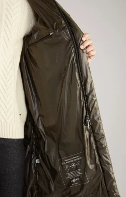 Percy Quilted Coat in Khaki