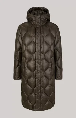 Percy Quilted Coat in Khaki