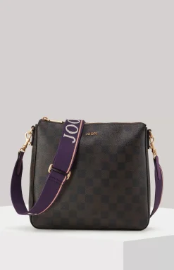 Piazza Diletta Jasmina Shoulder Bag in Dark Brown and Purple