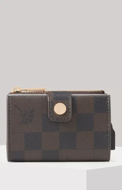 Piazza Edition C-Four Card Holder in Brown/Dark Blue