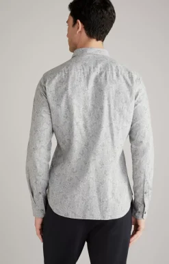 Pit Cotton Shirt in Light Grey, patterned
