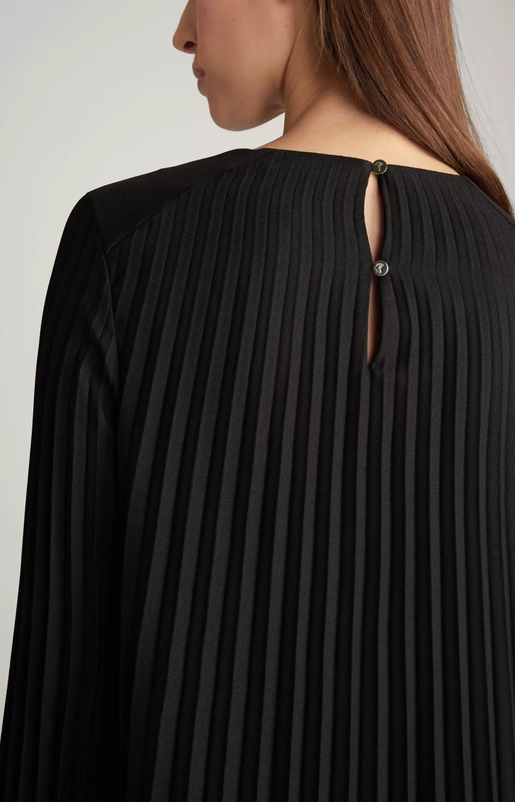 Pleated Dress in Black