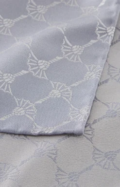 Pocket square in blue and grey
