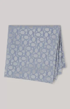 Pocket square in blue-grey