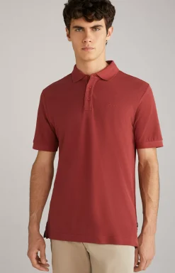 Primus Cotton Polo Shirt in Brick Red