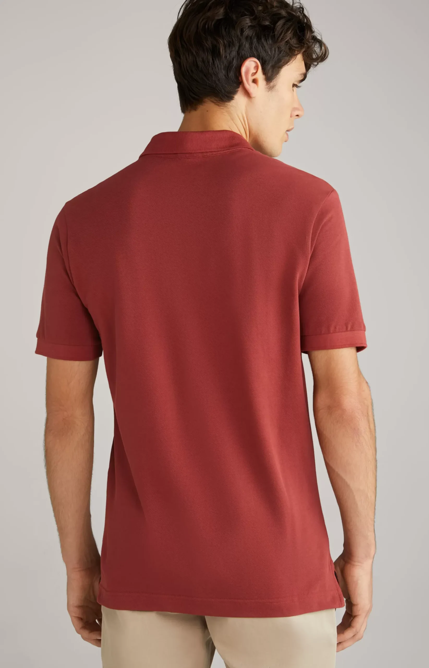 Primus Cotton Polo Shirt in Brick Red