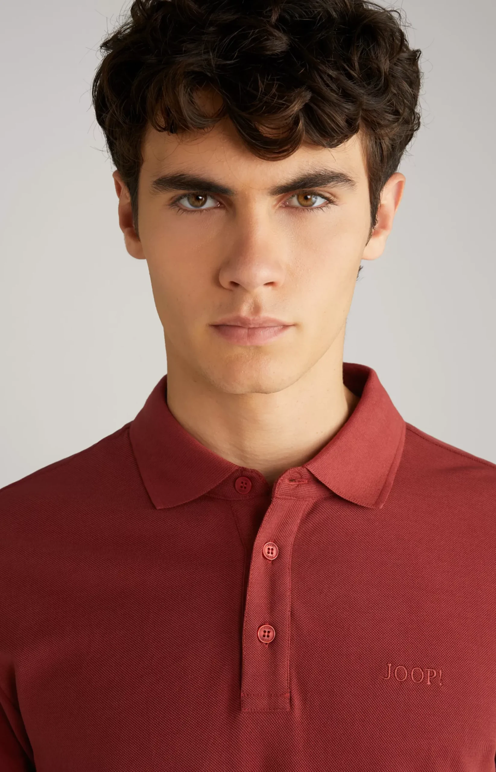 Primus Cotton Polo Shirt in Brick Red