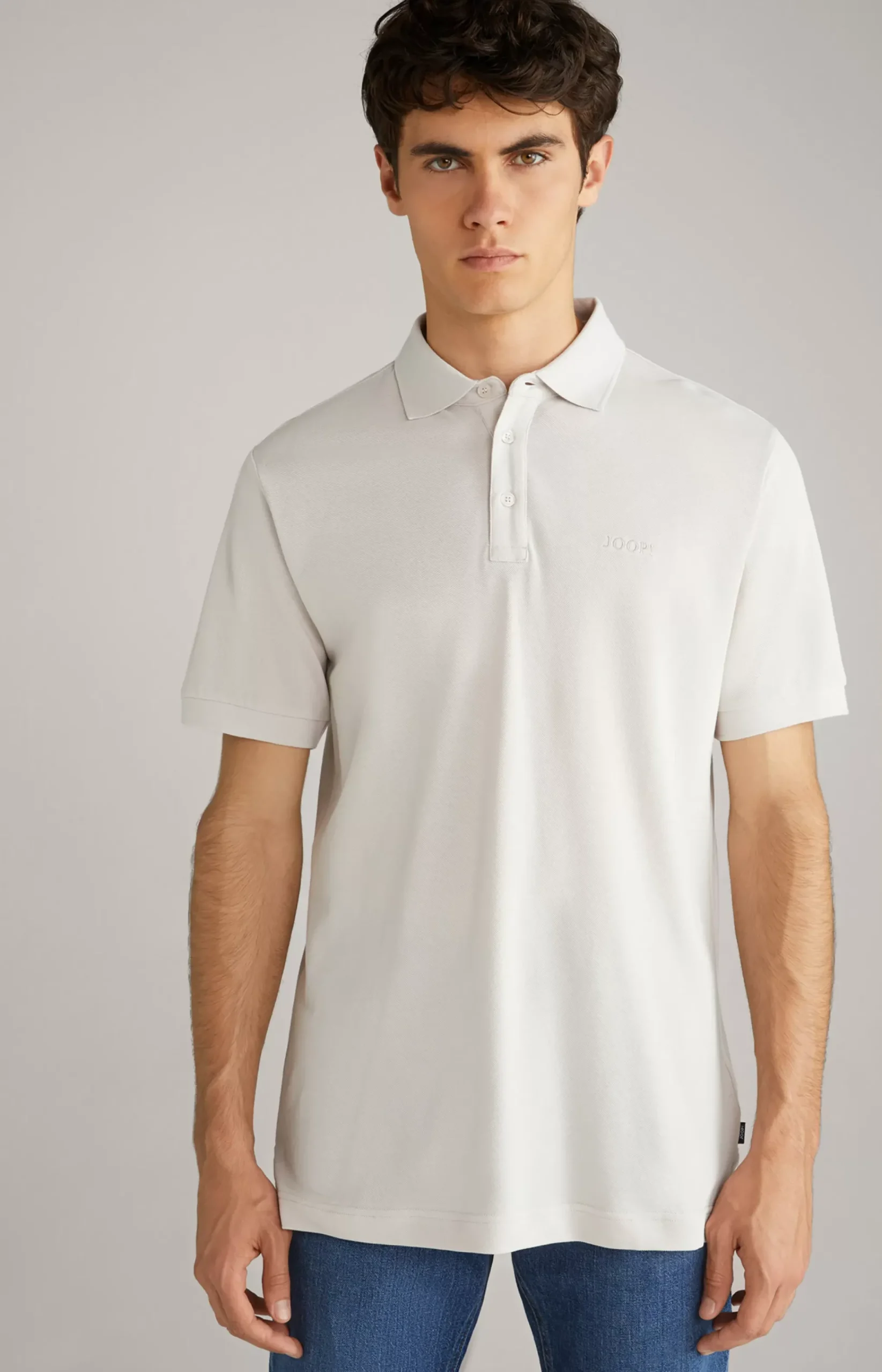 Primus Cotton Polo Shirt in Beige