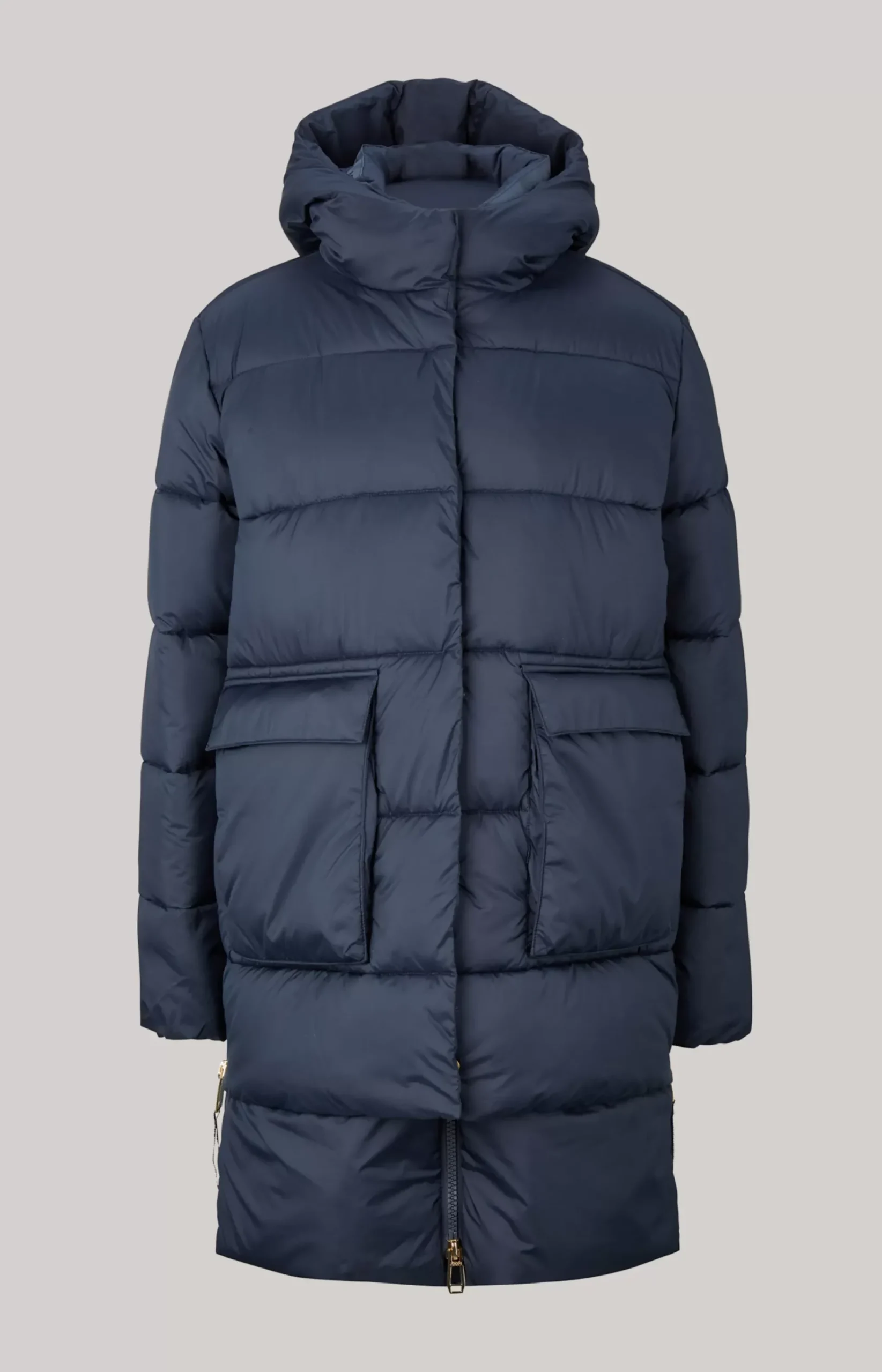Quilted Coat in Dark Blue