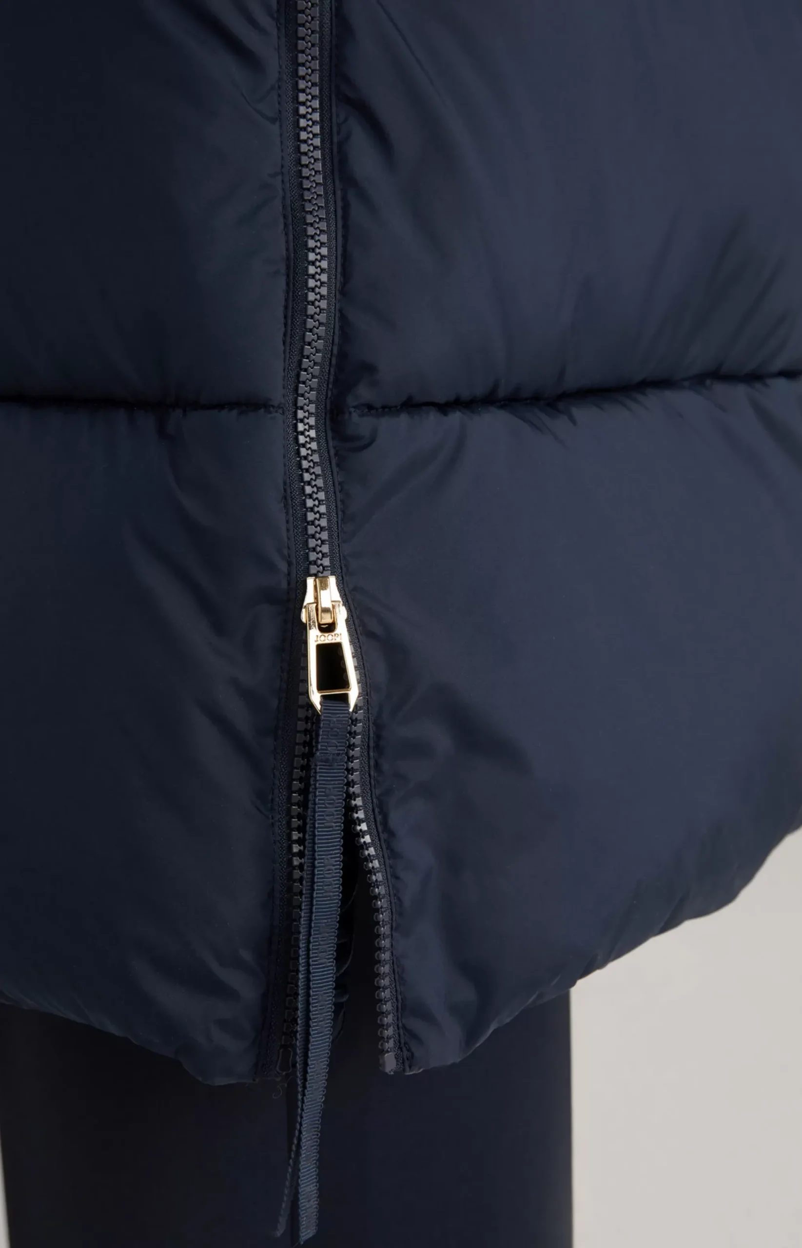 Quilted Coat in Navy