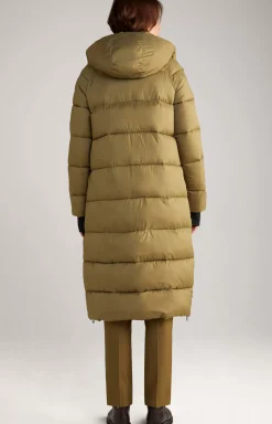 Quilted Coat in Olive