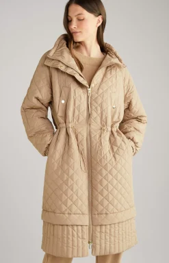 Quilted Jacket in Beige