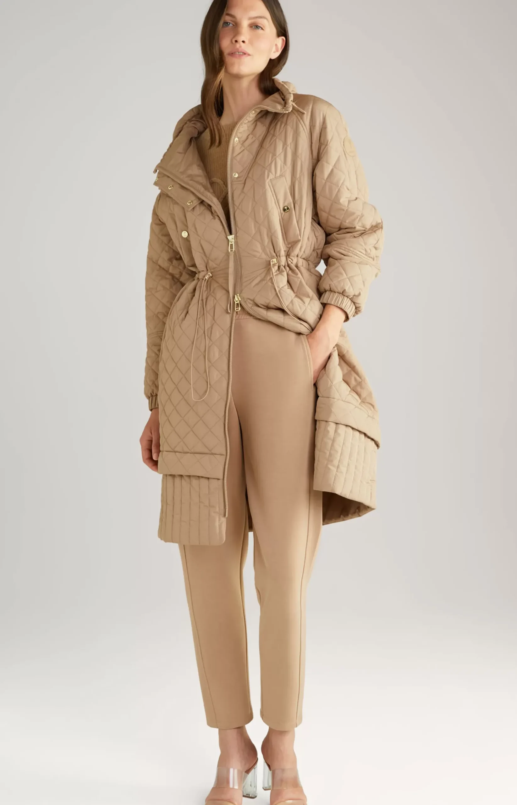 Quilted Jacket in Beige